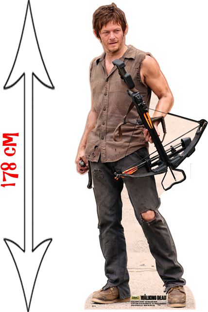 Figurine The Walking Dead Daryl Dixon avec Chopper 18cm  Figurines