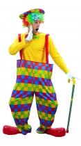 Deguisement Déguisement clown à carreaux colorés homme Homme