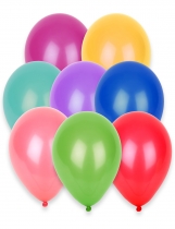 100 Ballons multicolores 27 cm accessoire