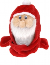Deguisement Bonnet avec écharpe Père Noël adulte Bonnet de Noël