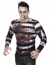 Deguisement T-shirt de Zombie prisonnier Halloween 