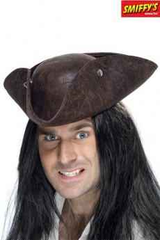 Chapeau Pirate Tricorne Cuir accessoire