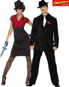 Couple Mafia Al Capone costume