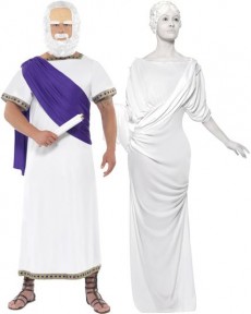 Socrates et Statue Romaine costume