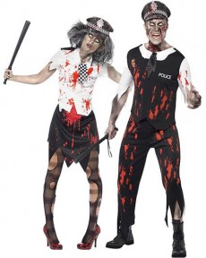 Couple Zombie Police costume