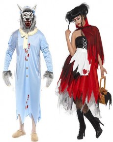 Couple Chaperon Wolf costume
