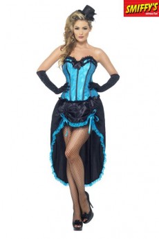 Danseuse Burlesque Bleu costume