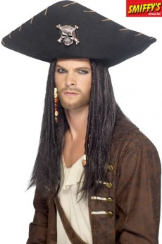Chapeau De Pirate Noir accessoire