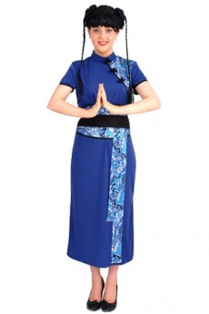 Costume Chinoise Lotus Bleu costume