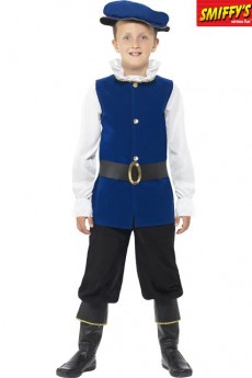 Enfant Tudor Bleu Roi costume