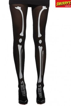 Collants Opaques Noir Motif Squelette accessoire