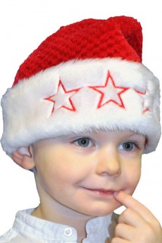 Bonnet Noël Enfant Étoile En Peluche Doux accessoire