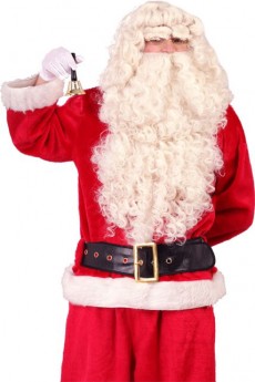 Perruque Avec Barbe Père Noël Luxe Naturelle accessoire