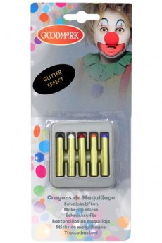 Blister 5 Crayons Gras Paillettes accessoire