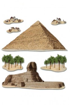 7 Décors Repositionnables Pyramide Et Sphinx accessoire