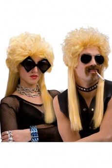 Perruque Rocker Blonde Mixte Année 80 accessoire