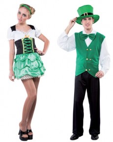 Couple Irlandais Saint Patrick costume