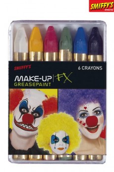 Boite De 6 Crayons Gras Maquillage Carnaval accessoire