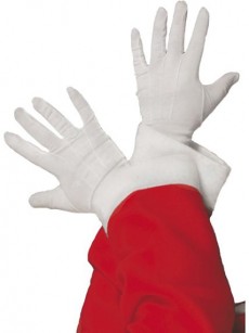 Gants Blancs De Père Noel accessoire