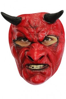 Masque Diable Malveillant En Latex Rouge accessoire