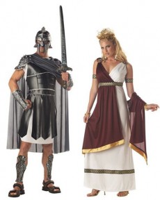 Couple Impératrice et Centurion Romain costume