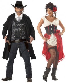 Couple Bandit et Danseuse Saloon costume