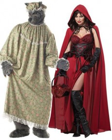 Couple Loup et Chaperon Rouge costume