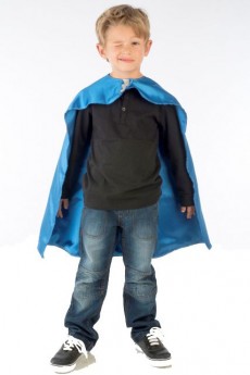 Cape Enfant De Super Héros Bleu costume