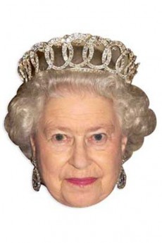 Masque Carton Adulte Elizabeth II accessoire