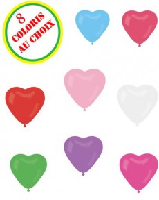 50 Ballons Coeur Circonférence 79 Cm accessoire