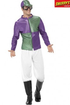 Déguisement De Jockey Vert Et Violet costume