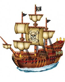 Navire Pirate 78cm accessoire