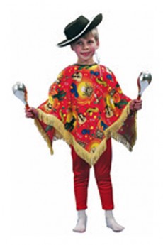 Costume Poncho Musique costume