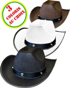 Chapeau CowBoy Ruban accessoire