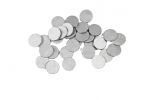 24 Confettis de table ronds argent 1,2 cm