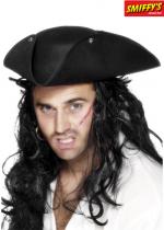 Chapeau Pirate Tricorne Noir accessoire