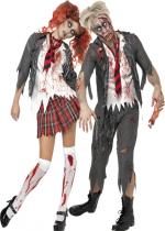 Couple Zombie Ecole costume
