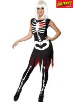 Robe Squelette à LED costume