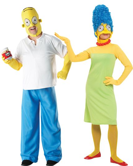 le deguisement en couple de Homer et Marge Simpsons Le Deguisement.com