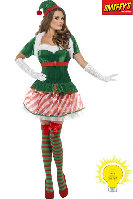 Deguisement Elf Sexy Lumineux - Deguisement Adulte Noël Le Deguisement.com