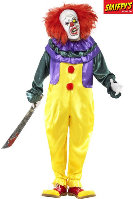 Effrayant Clown Marionnette Unisexe Halloween Fancy Dress Costume Horreur Accessoire Lot