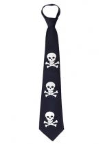 Cravate Noire Têtes De Mort accessoire