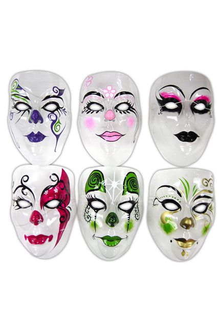 masque transparent visage adulte décore Le Deguisement.com