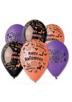 Sachet 6 Ballons Halloween Noir Orange Violet accessoire