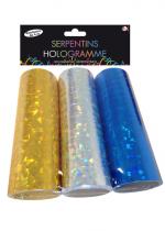 Sachet 3 Rouleaux Serpentins Hologramme accessoire