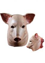 Masque Latex Adulte Tête De Cochon Sanglante accessoire