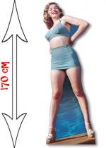 Deguisement Figurine Géante Marilyn Monroe Bikini Bleu 