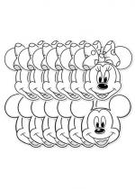 12 Masques Carton Mickey et Minnie A Colorier accessoire