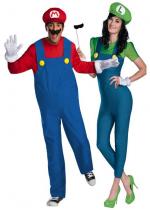 Deguisement Couple Homme Mario et Femme Luigi 