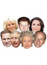 7 Masques Adulte Famille Royale Royaume Uni accessoire